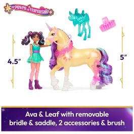 Unicorn School SPI6072678 Figuras de Ava y Leaf - Incluye 5 accesorios - Para niños a partir de 4 años