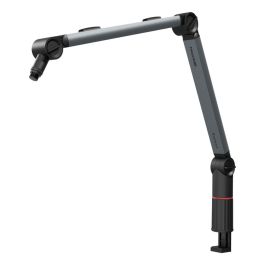 GENESIS NGM-2157 Soporte de Brazo Profesional para Micrófono, Thulium 700, Base de Escritorio, Gris Aluminio