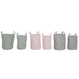 Juego de Cestas Home ESPRIT Verde Gris Rosa Cuerda (2 Piezas) (3 Unidades) Precio: 114.79000049. SKU: B14MHX8FR3
