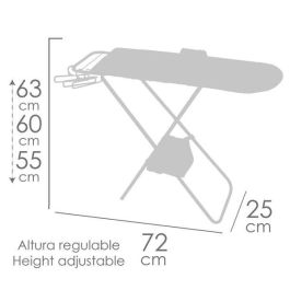 Planchador plegable koala con plancha y perchas 72x25x(55/60/63) cm altura regulable. Planchador plegable koala con plancha y perchas 72x25x(55/60/63) cm altura regulable.