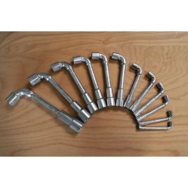 Ks Tools 517.0442 Llaves de tubo métricas de 6 caras - Juego de 12 piezas de 7 a 24 mm