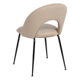 Silla Beige Tejido-Metal Contract 49 X 60 X 81 cm