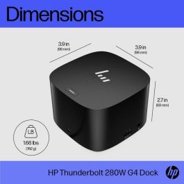 HP Docking Station G4 Thunderbolt 280W USB-C, Estación de Conexión Profesional