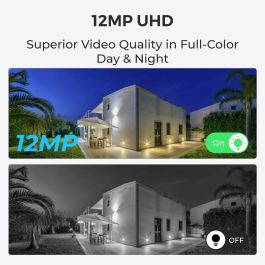 Reolink P340 PoE - Cámara de Seguridad IP 12MP Interior/Exterior WiFi6 IP66 con Visión Nocturna y Audio Bidireccional