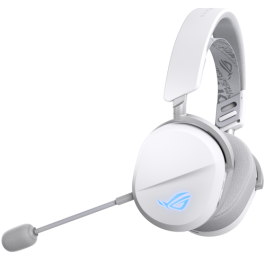 ASUS ROG Pelta Auriculares Gaming Inalámbricos y Alámbricos para PC, PS5, Switch, Bluetooth, Retroiluminación RGB, Blanco