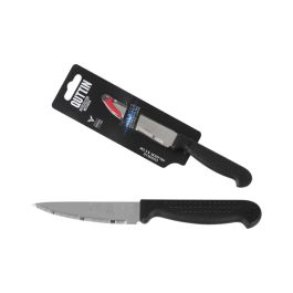 Cuchillo Pelador Quttin Laser Negro Plateado Acero Inoxidable 8,5 cm (36 Unidades)