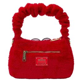 Loungefly Bolso Elmo Barrio Sésamo de Peluche con Piel Vegana, Asa Superior y Bandolera Ajustable