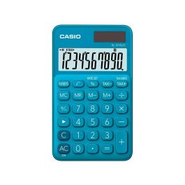 Calculadora Casio Sl-310Uc-Bu Bolsillo 10 Digitos Tax +-- Tecla Color Azul