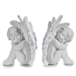 Decoración Ángel Blanco Poliresina 13 x 19 x 14 cm Precio: 9.89000034. SKU: B16MXX37SZ