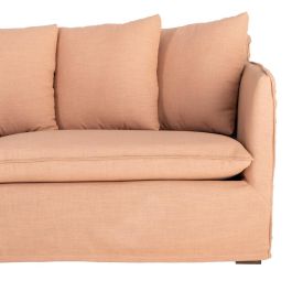 Sofá Salmón Tejido Salón 215 X 92 X 78 cm