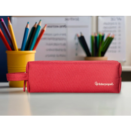 Liderpapel Estuche Portatodo Classic Rectangular con Asa 210x70mm Rojo