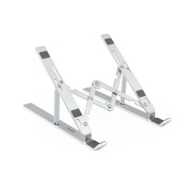 TooQ TQLRS0033-AL Soporte Elevador Plegable para Portátil/Tablet 11-15" de Aluminio Plata con 7 Niveles de Altura