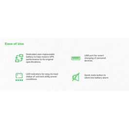 APC BE500G2-GR Sistema de Alimentación Ininterrumpida (UPS) En Espera 0,5 kVA 300 W