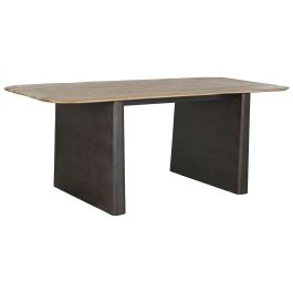 DKD Home Decor Mesa Comedor Loft Marron Oscuro Natural Abeto 200 x 90 x 75 cm