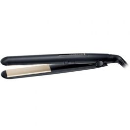 Remington Plancha de Pelo Cerámica Slim S1510, Placas Extra-Largas de Turmalina con Teflón, 220°C, Calentamiento Rápido 30s, 2 Ajustes, Negro con Placas Doradas