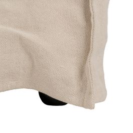 Sofá 3 Plazas Crema Tejido-Madera 200 X 95 X 85 cm