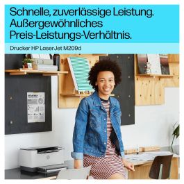 HP Impresora Láser Monocromo LaserJet M209d Dúplex Blanca 8J9L0F