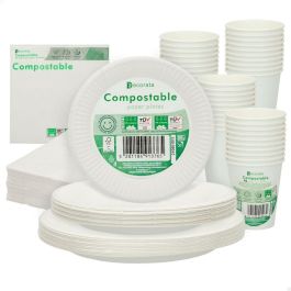 Set de Vajilla Procos Blanco Papel 23 x 1,5 x 23 cm Precio: 20.89000023. SKU: B1CJDT6MSQ