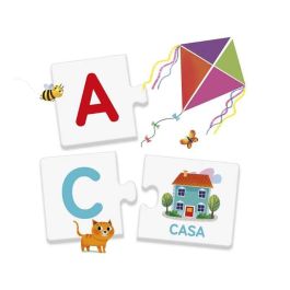 Juego primer alfabeto. 26 minipuzles encajables para conocer letras y palabras. Juego primer alfabeto. 26 minipuzles encajables para conocer letras y palabras.