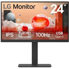 LG 24BA750-B Monitor Profesional 23.8" Full HD (1920x1080) IPS 100Hz USB-C PD 65W Peana Ergonómica Altavoces Negro