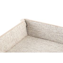 DKD Home Decor Bandeja Vaciabolsillos, Estilo Romántico, Color Lila, 20 x 4 x 20 cm, Material PU, Colección Algodón de Azúcar