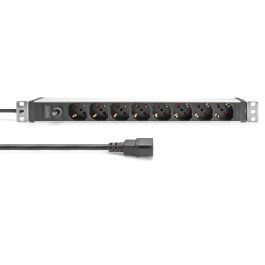 Digitus Regleta de 8 Tomas 1HE PDU para Rack, Enchufe IEC C14