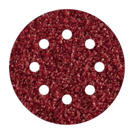 Wolfcraft Hojas de Lijar Adhesivas Corindón Perforadas Ø125 mm Grano 40 para Lijadora Roto Orbital, Pack de 5