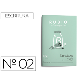 Rubio Cuaderno Caligrafía Nº 02 para Desarrollo de Destrezas Motrices y Lenguaje Escrito Certificado FSC 15x213x155 mm Precio: 11.78999952. SKU: B1K9MM8S4B