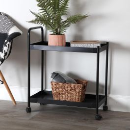 Mesa Auxiliar Negra Versa 32X70CM