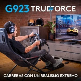 Logitech G923 Volante y Pedales de Carreras con Force Feedback TRUEFORCE para Xbox Series X|S, Xbox One, PS5, PS4 y PC - Volante de Simulación con Pedales de Freno Progresivo