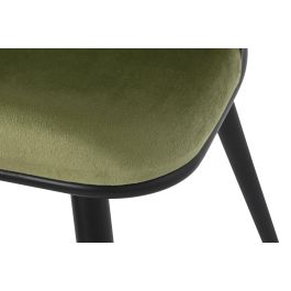 DKD Home Decor Silla Terciopelo Verde Negro Metal 66 x 84 x 60 cm