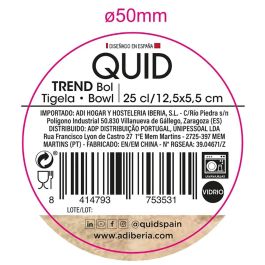 Bol Vidrio Trend Quid 25 cL-12,5x5,5 cm