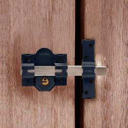 Micel Crr11 Cerrojo de Sobreponer de Acero Gris 86 mm con Cilindro de 50 mm y Sistema Antibumping - 5 Llaves de Seguridad