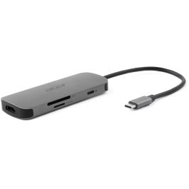 Acer 7-in-1 Type-C Dongle USB 3.2 Gen 1, HDMI, Lector Tarjetas SD/MicroSD, Power Delivery 100W, Plata, Hasta 3840x2160
