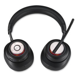 Kensington Auriculares Gaming H3000 PROVC, Diadema Bluetooth 5.2, Negro, 60h Batería, Cancelación Ruido, Micrófono Boom, USB-C, Para PC, PS, Xbox, Android, iOS