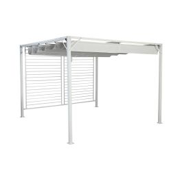 DKD Home Decor Pérgola para Terraza y Jardín Blanco 296 x 225 x 296 cm
