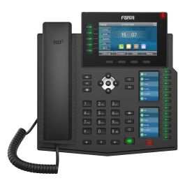 Fanvil X6U V2 Teléfono IP Negro 20 Líneas Pantalla LCD 4.3" Gigabit Ethernet Wifi Bluetooth PoE