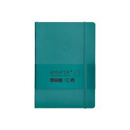 Cuaderno Con Gomilla Antartik Notes Tapa Blanda A5 Hojas Puntos Verde Aguamarina 80 Hojas 80 gr Fsc