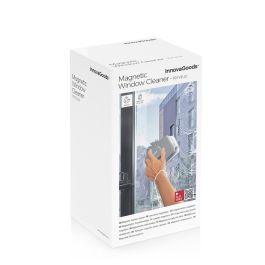Innovagoods Limpiacristales magnético para doble acristalamiento de 20 mm, incluye imanes, 4 esponjas y 2 gomas de repuesto