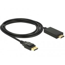 DeLOCK Kabel Displayport 1.2 macho a High Speed HDMI-A macho pasivo 4K, 2 m, negro