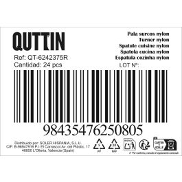 Inde Pala Ranurada Negra de Nylon 30 x 7 cm (24 Unidades)
