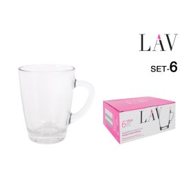 Lav Set 6 Vasos C/Asa 250 Cc Colección Vega 10 x 7.5 x 10 cm (8 Cajas) Precio: 49.69000036. SKU: S2204169