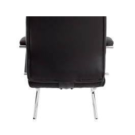 Q-connect Silla de Escritorio Modelo Ena Simil Piel Base Metálica Color Negro Altura Máxima 1050 mm