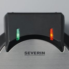 SEVERIN WA2103 Plancha para gofres que ahorra espacio 5 partes - forma de corazón original - termostato ajustable - revestimiento antiadherente - negro / acero inoxidable