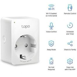 TP-Link Tapo P100 Enchufe WiFi Inteligente | Control Remoto, Voz Alexa Google Assistant, Programación, Temporizador, Modo Fuera de Casa, 2300W 10A TP-Link Tapo P100 Enchufe WiFi Inteligente | Control Remoto, Voz Alexa Google Assistant, Programación, Temporizador, Modo Fuera de Casa, 2300W 10A