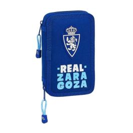 Plumier Doble Real Zaragoza Azul 12.5 x 19.5 x 4 cm (28 piezas)