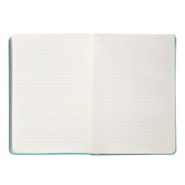 Antartik Notes Cuaderno A5 Tapa Dura, 100 Hojas Rayadas 80gr FSC, Cierre Gomilla, Rosa y Turquesa