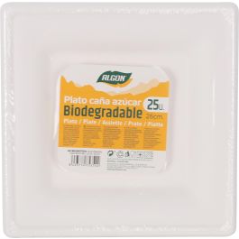 Set de 25 Platos Biodegradables Cuadrados 26 cm Algon (8 Unidades) Set de 25 Platos Biodegradables Cuadrados 26 cm Algon (8 Unidades)