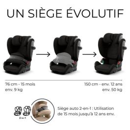 Cybex Gold CYB4063846543120 Silla de coche Pallas G3 Plus Moon Black - De 15 meses a 12 años