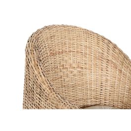 DKD Home Decor Sillón Bali Natural Ratán 64 x 86 x 67 cm Hecho a Mano con Cojín